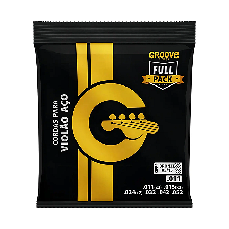 Encordoamento Violão Aço Groove Full Pack Solez 011 GFP3