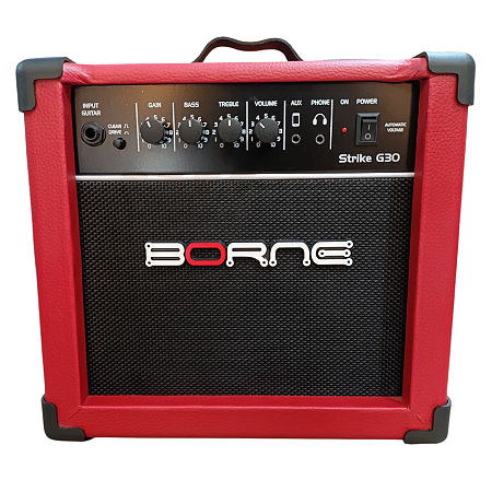 Amplificador de Estudo Para Guitarra Borne G30 15W Vermelho