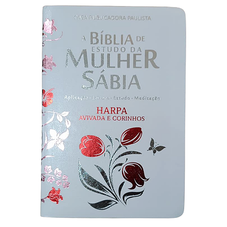 Bíblia de Estudo da Mulher Sabia ARC Harpa Avivada Branca