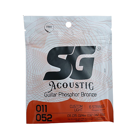 Encordoamento Para Violão de Aço SG 011Phosphor Bronze