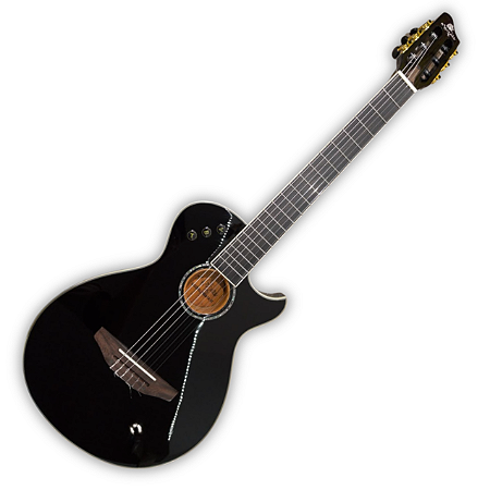 Violão Nylon Eletroacústico Flat Cutaway Preto Marquês