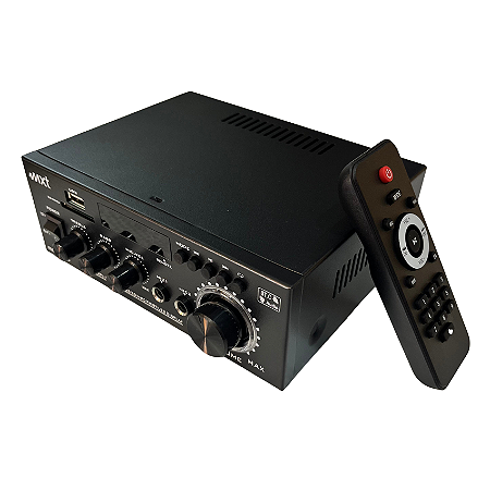Amplificador Estéreo 400W BT Mic Input e Remoto MXT MAK45PRO