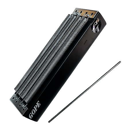 Reco-reco Profissional 4 Molas Preto de Alumínio GOPE 767P