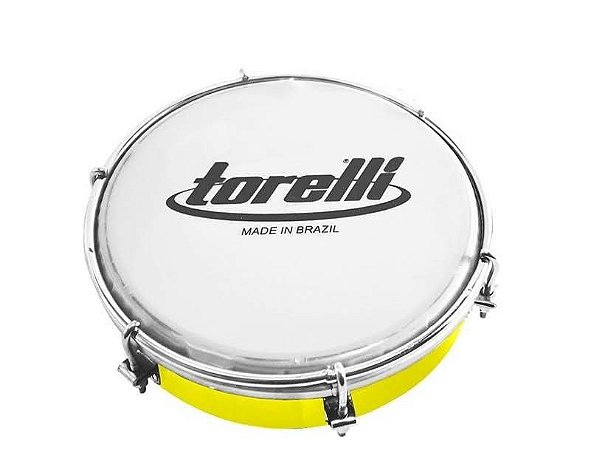 Tamborim 6" Torelli TT404 Pele Leitosa Injetado Amarelo