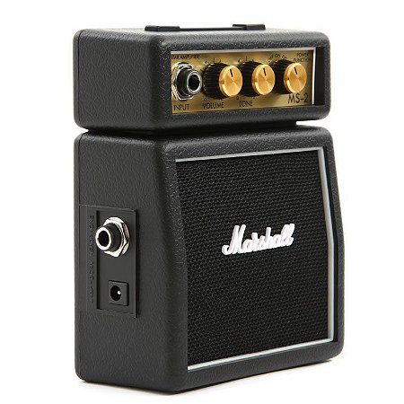 Mini Amplificador para Guitarra Marshall  MS-2-E Black 1W