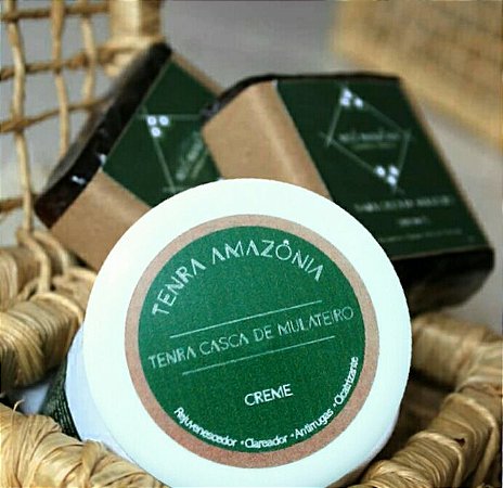 KIT 2 SABONETES +1  CREME FACIAL ANTI-IDADE TENRA CASCA DE MULATEIRO