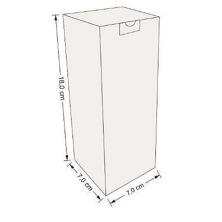 Caixinha 7x7x18 cm em triplex branco 300g - 25 unidades