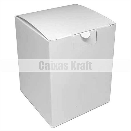 Caixinha 6x 6x 7,5 cm em triplex branco 300g - 25 unidades - Caixas Kraft