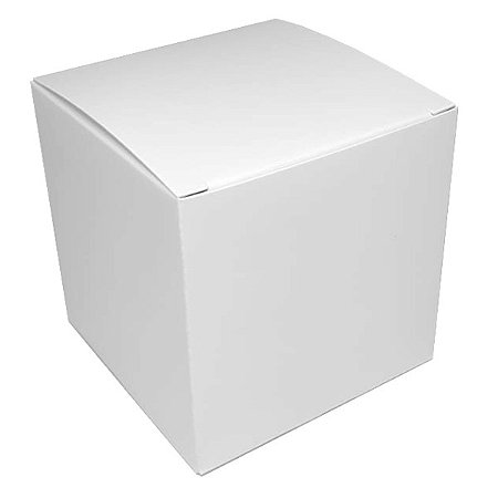 Caixinha padrão 10x10x10 cm em triplex branco 300g - 25 unidades