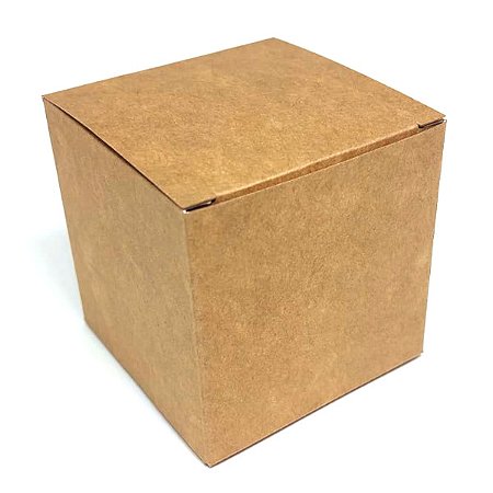 Caixinha padrão 7x7x7 cm em duplex kraft/branco 276g - 25 unidades