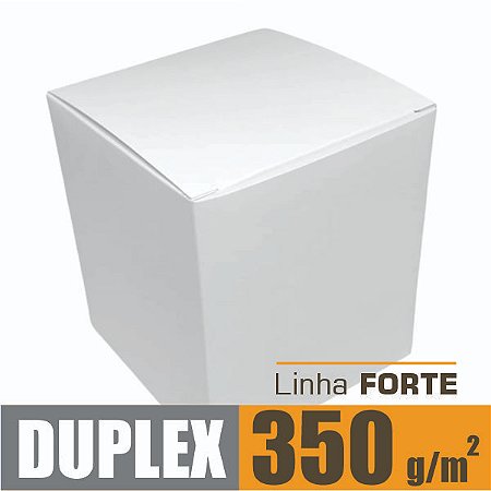 Caixinha padrão 8x8x9 cm em duplex branco 350g - 25 unidades