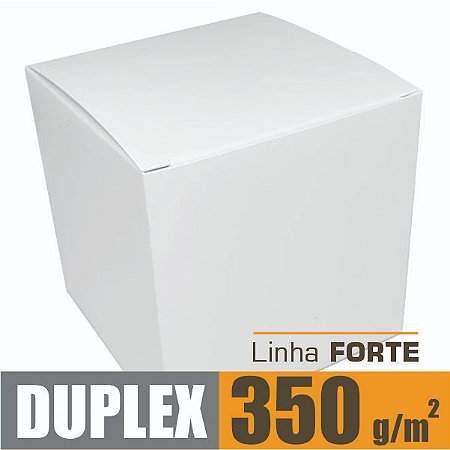 Caixinha padrão 9x9x9 cm em duplex branco 350g - 25 unidades
