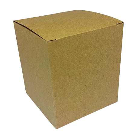 Caixinha padrão 9x9x10 cm em kraft natural 280g - 25 unidades