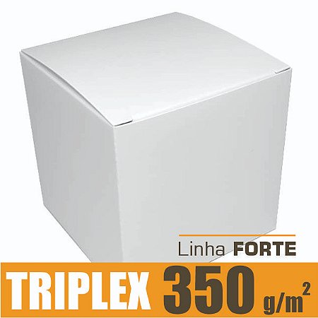 Caixinha padrão 10x10x10 cm em triplex branco 350g - unitário