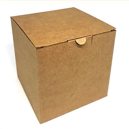 Caixinha 9x9x9 cm em kraft natural 280g - 25 unidades
