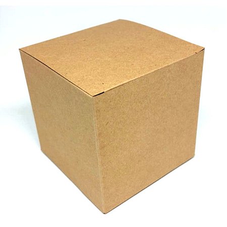 Caixinha padrão 9x9x9 cm em kraft natural 280g - 25 unidades
