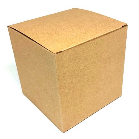 Caixinha padrão 10x10x10 cm em kraft natural 280g - 25 unidades
