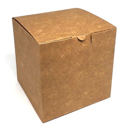 Caixinha 9x9x9 cm em duplex kraft/branco 276g - 4 unidades
