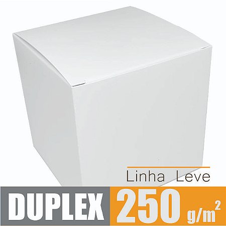Caixinha padrão 9x9x9 cm em duplex branco 250g - 100 unidades