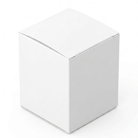 Caixinha para "Copo 70 ml" com tampa - 5,5x5,5x7 cm em triplex branco 300g - 25 unidades