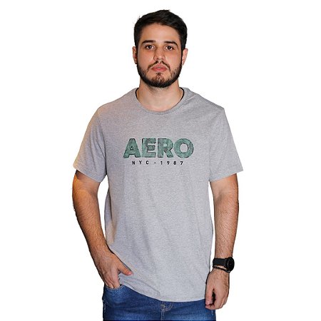 Camiseta AÉROPOSTALE Emborrachado Aero Cinza
