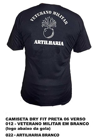 Camiseta Dry Fit Preta ARTILHARIA - Tamanhos M, G e GG