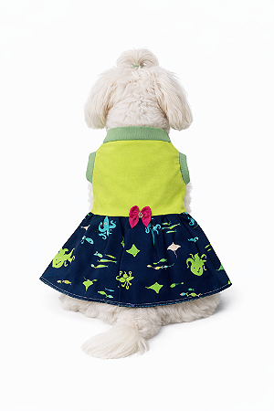 Roupa Pet em Malha M - Vestido (Medidas na Descrição do Anúncio)
