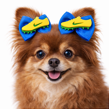 Kit com 2 Laços Pet - Seleção Brasileira - Copa 2026