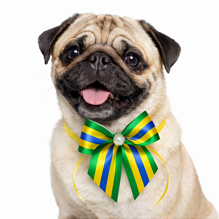 Laço ajustável para Pet - Seleção Brasileira - Copa do Mundo