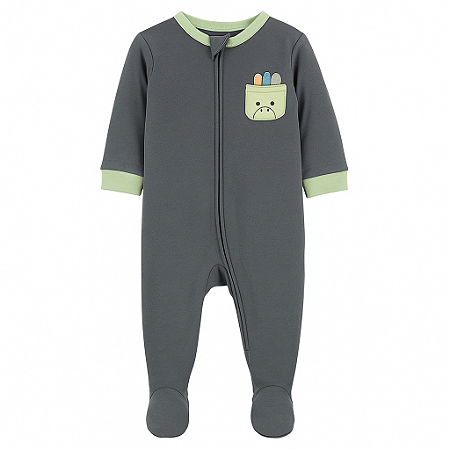 Macacão Koala Baby Malha Chumbo