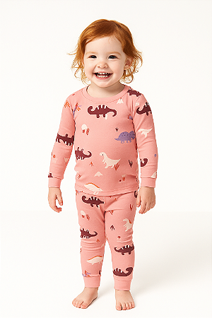 Pijama Carter's 2 Peças Rosa Dino