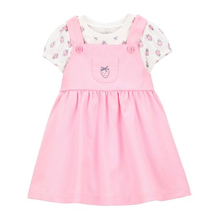 Conjunto Carter's Vestido 2 peças Moranguinho Rosa
