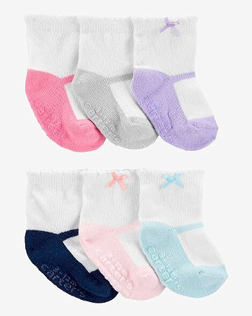 Kit Meia Carter's 6 Pares Feminino Balé