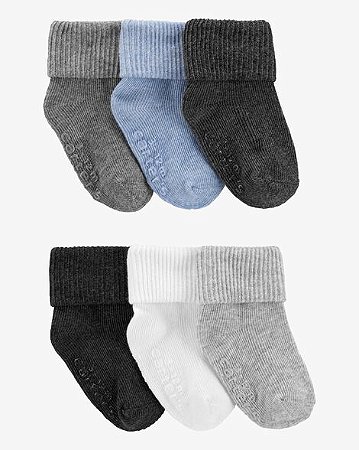Kit Meia Carter's 6 Pares Masculino Azul