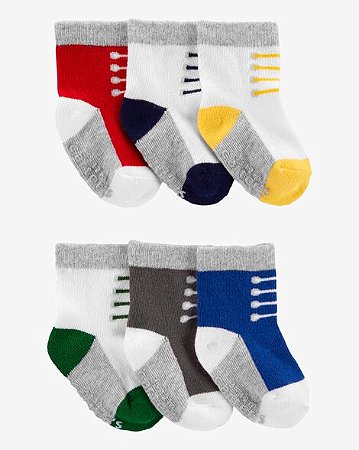 Kit Meia Carter's 6 Pares Masculino Tênis