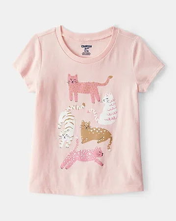 Camiseta Carter's Rosa Gatinhos