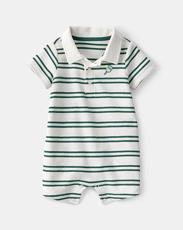 Romper Carter´s Polo Listras Verde Pickleball