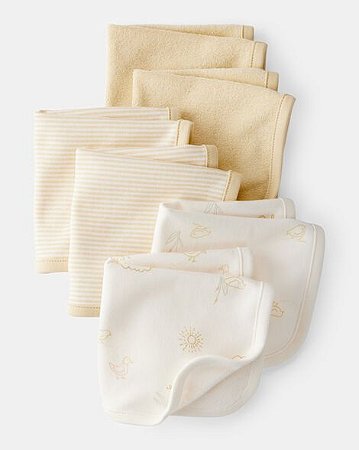 Kit Toalha de Boca Carter's 6 peças Amarelo Ovelhinha