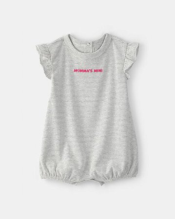 Romper Carter's Malha Cinza Momma's Mini