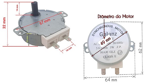 Motor SM-16E AC 220V-240V
