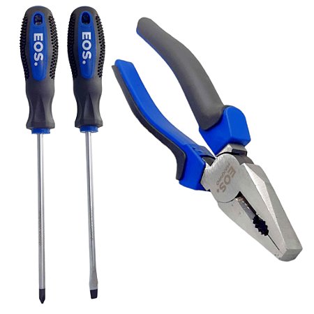 Kit Alicate Chave de Fenda Chave Phillips