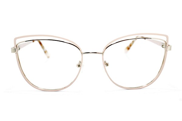 Oculos de grau feminino metal dourado Clearance