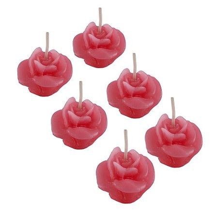 Vela decorativa rosa