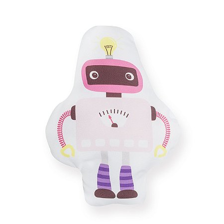 Almofada Infantil Robô Lâmpada Rosa