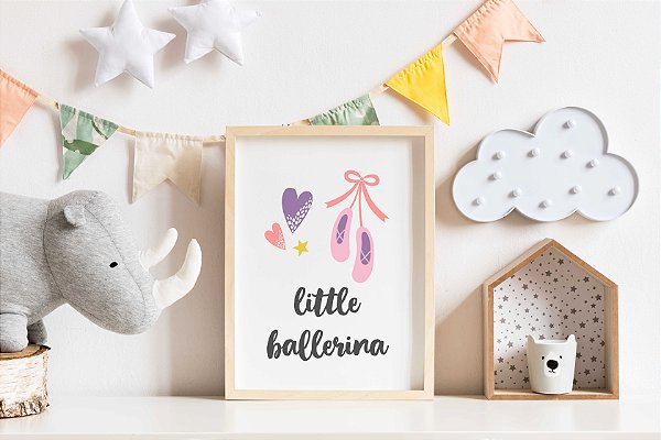 Quadro Infantil Sapatilha Bailarina