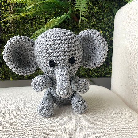 Enfeite Elefante Amigurumi