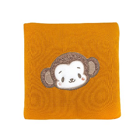 Almofada de Tricot Macaco Ferrugem