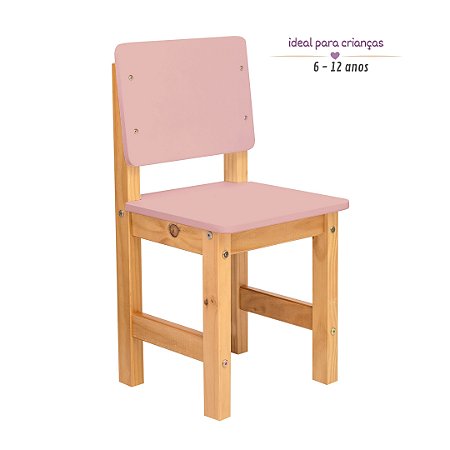 Cadeira Juvenil Rosa Blush - Luna