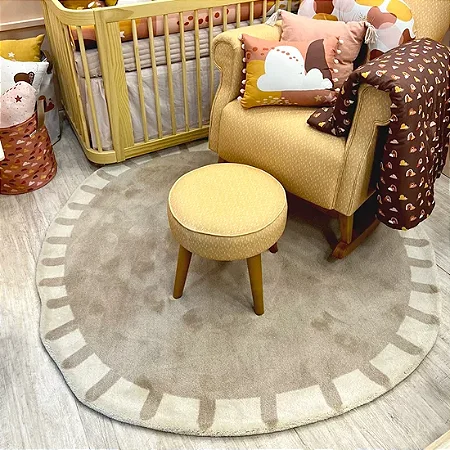 Tapete Infantil Redondo Sol Boho