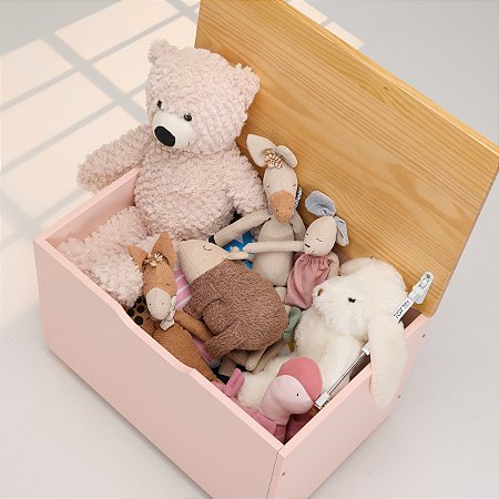 Baú Organizador de Brinquedos - Rosa